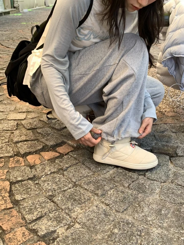 韓 大口袋抽繩縮口寬褲 4色