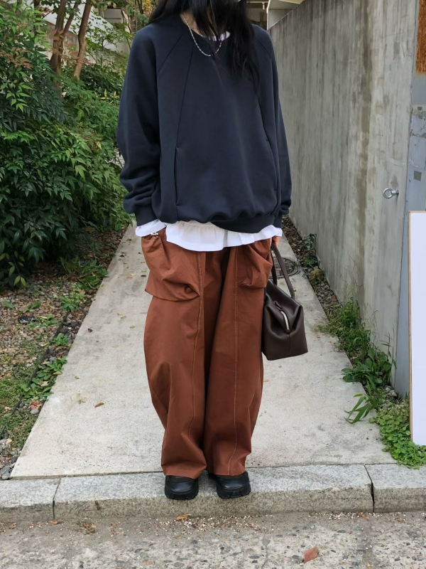 韓 立體抽繩口袋寬褲 3色