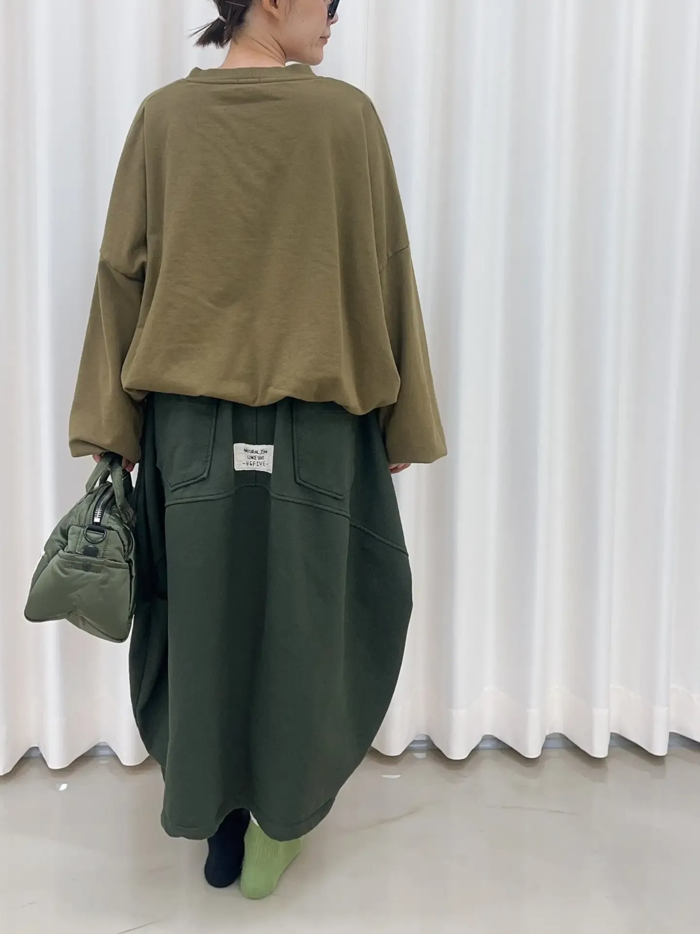 韓 大口袋抽繩燈籠裙 3色 size