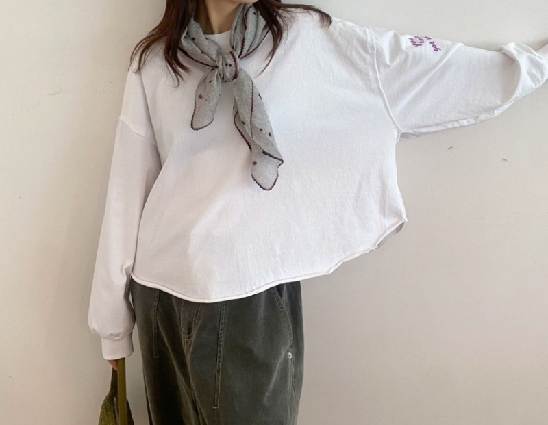 韓 點點波浪滾邊圍巾 4色
