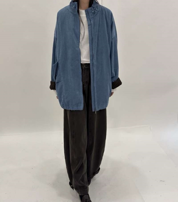 韓 小立領抽繩外套 3色
