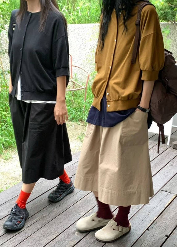 韓 小釦棉質外套 4色