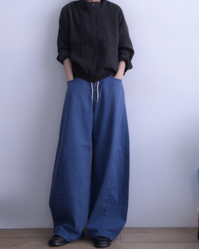 韓 立領抓褶短版外套 2色 size