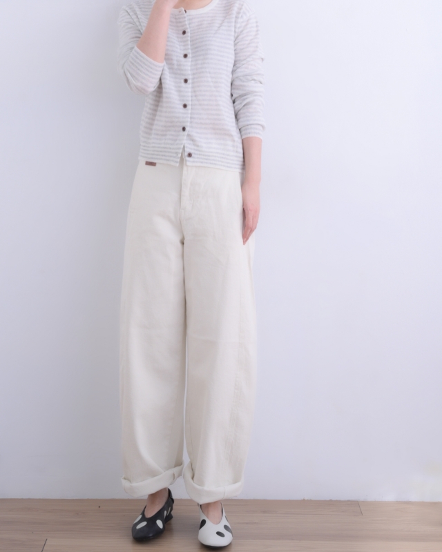 韓 圓領細條外套 size