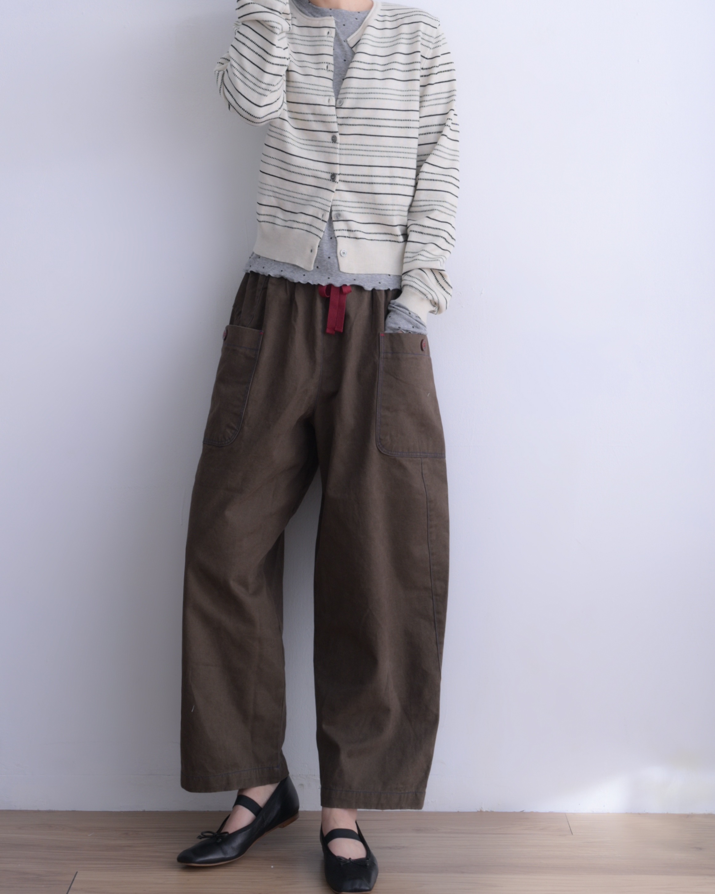 韓 點條短版外套 2色 size