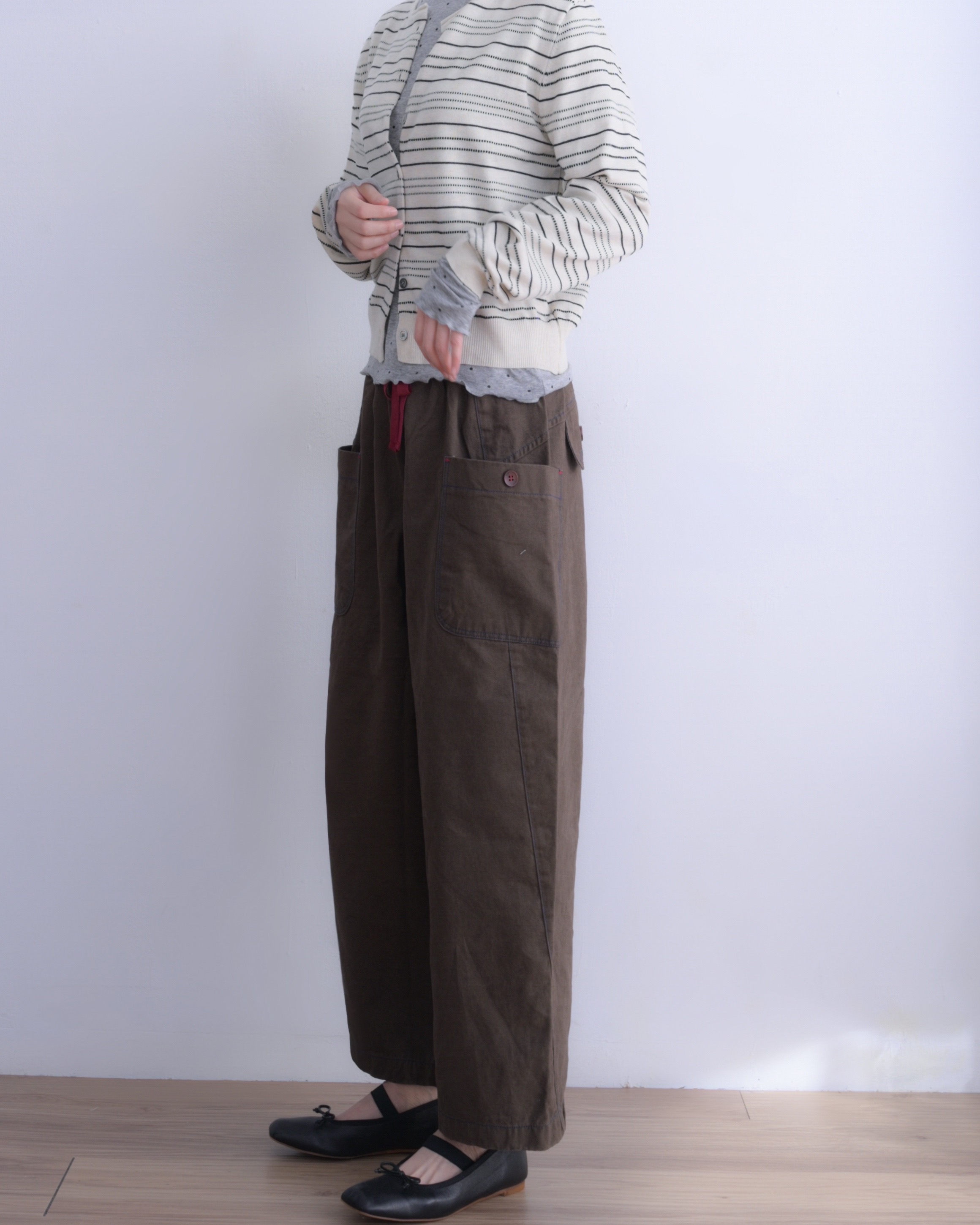 韓 點條短版外套 2色 size