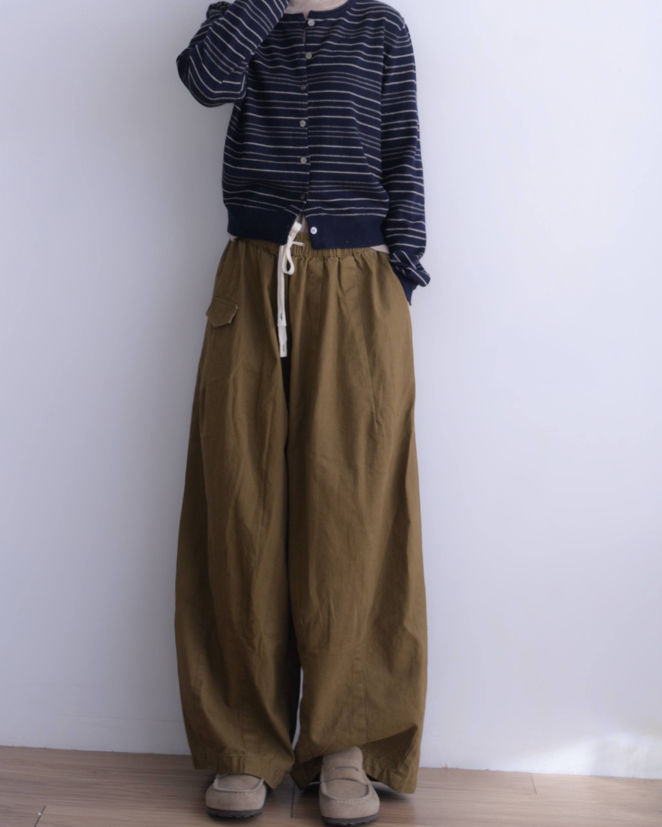 韓 點條短版外套 2色 size
