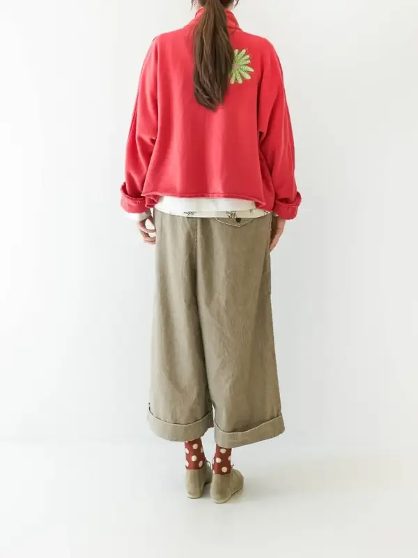 韓 背花朵彩釦外套 3色