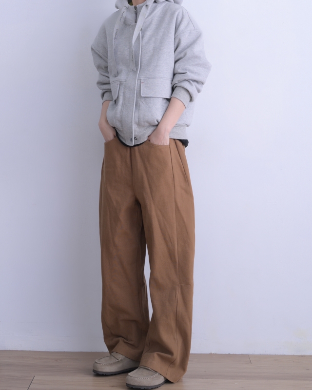 韓 素色短版連帽外套 2色