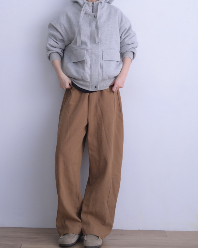 韓 素色短版連帽外套 2色