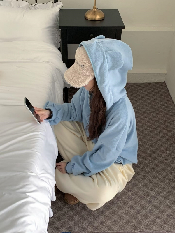 韓 小耳朵連帽外套 2色