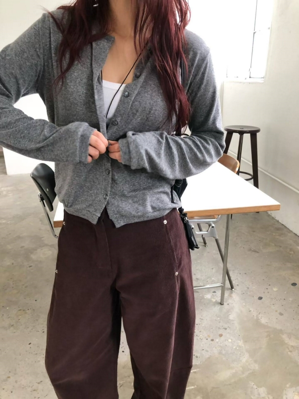 韓 圓領小排釦外套 3色