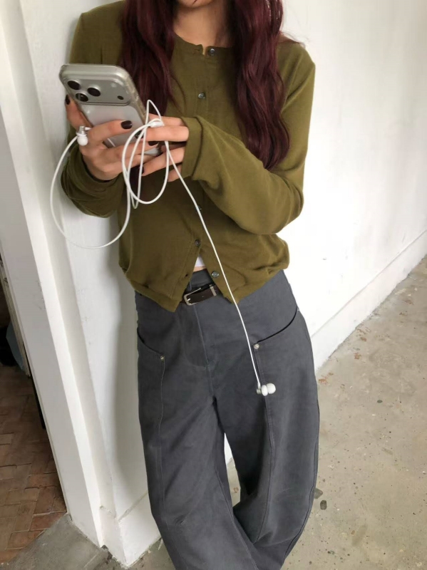 韓 圓領小排釦外套 3色