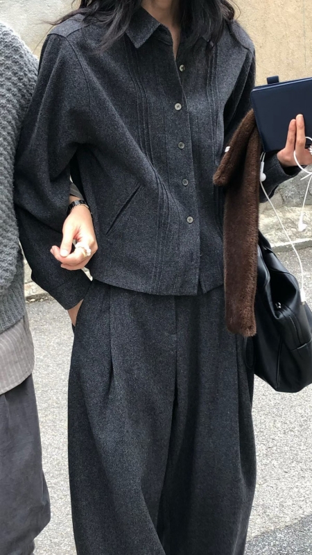 韓 車線排釦外套 3色