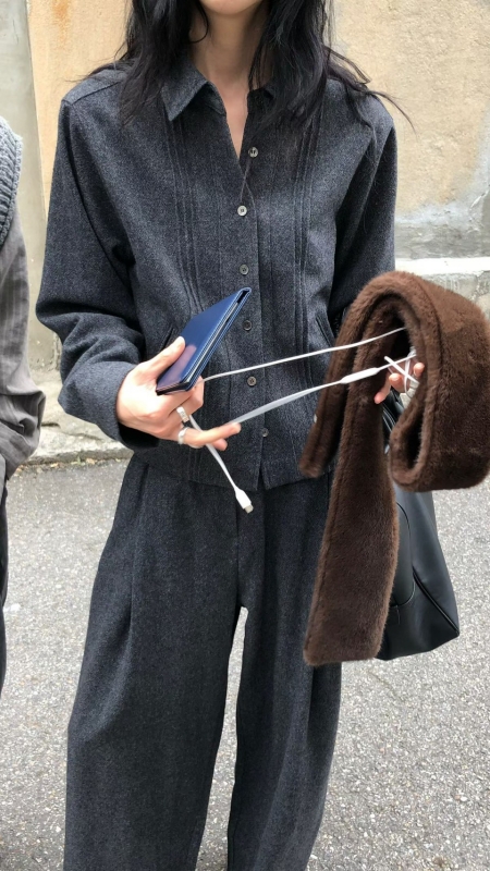 韓 車線排釦外套 3色