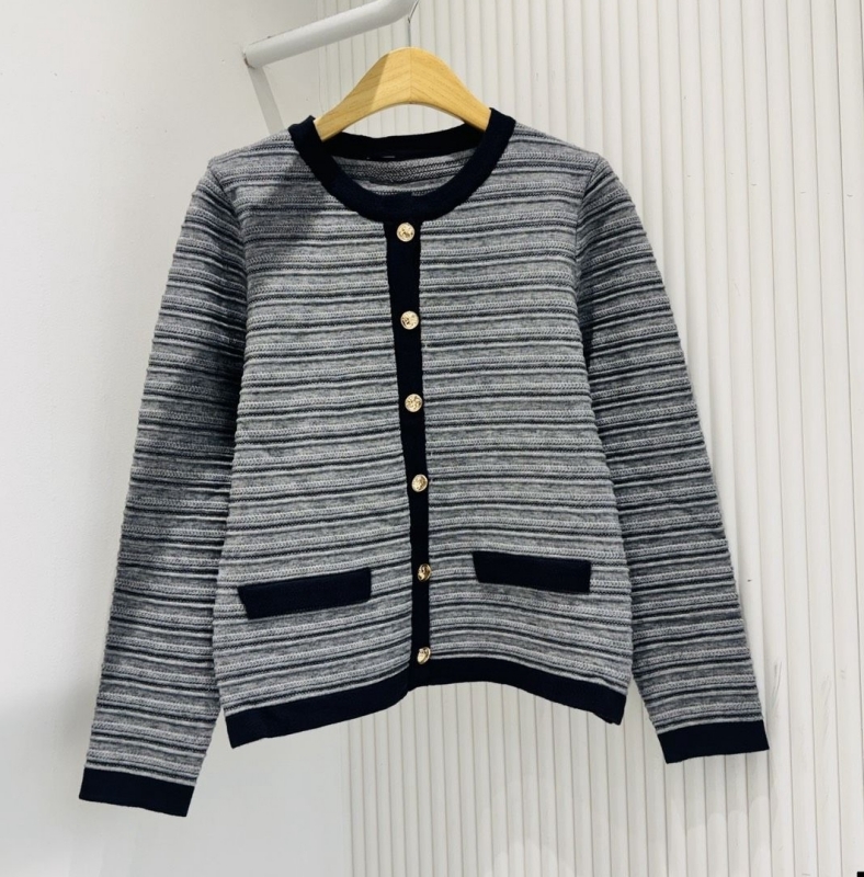 韓 條紋滾邊外套 2色 size