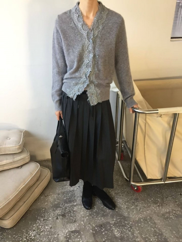 韓 蕾絲滾邊外套 2色